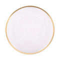 Gloss Metallic Rim Charger Plate Plastic
