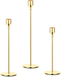 Set of 3 Modern Candle Sticks - Gold