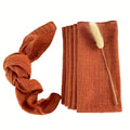 Rustic Orange Cheesecloth Napkin