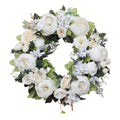 Artificial Peony Wreath - 45cm