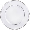 Plain Bead Glass Charger Plate