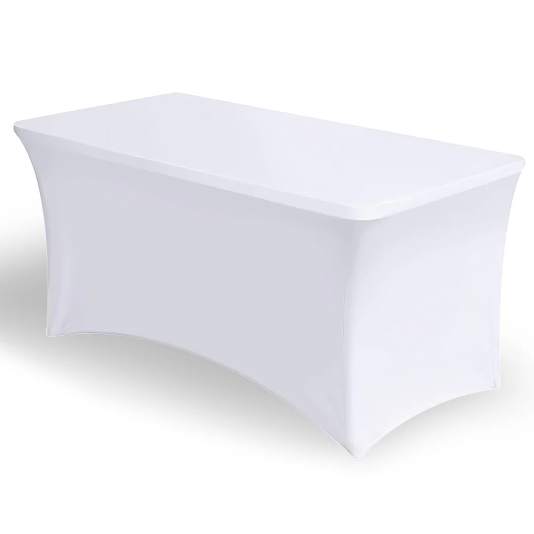 White Spandex 6ft Table Cover