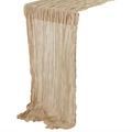 Beige Cheesecloth Table Runner