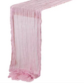 Blush Pink Cheesecloth Table Runner