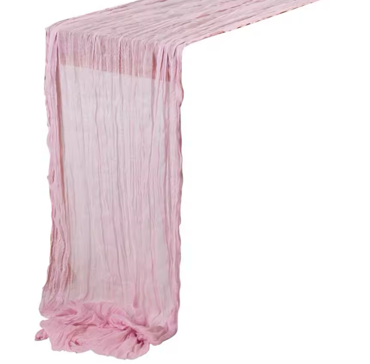 Blush Pink Cheesecloth Table Runner