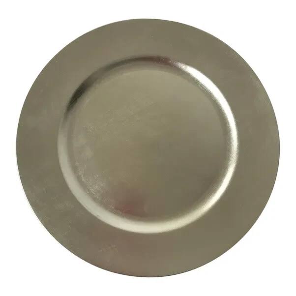 Gold Gloss Foil Charger Plate Plastic